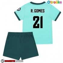 Otroške Nogometnih dresov Wolves Rodrigo Gomes #21 Gostujoči 2025-26 Kratki rokavi (+ hlače)